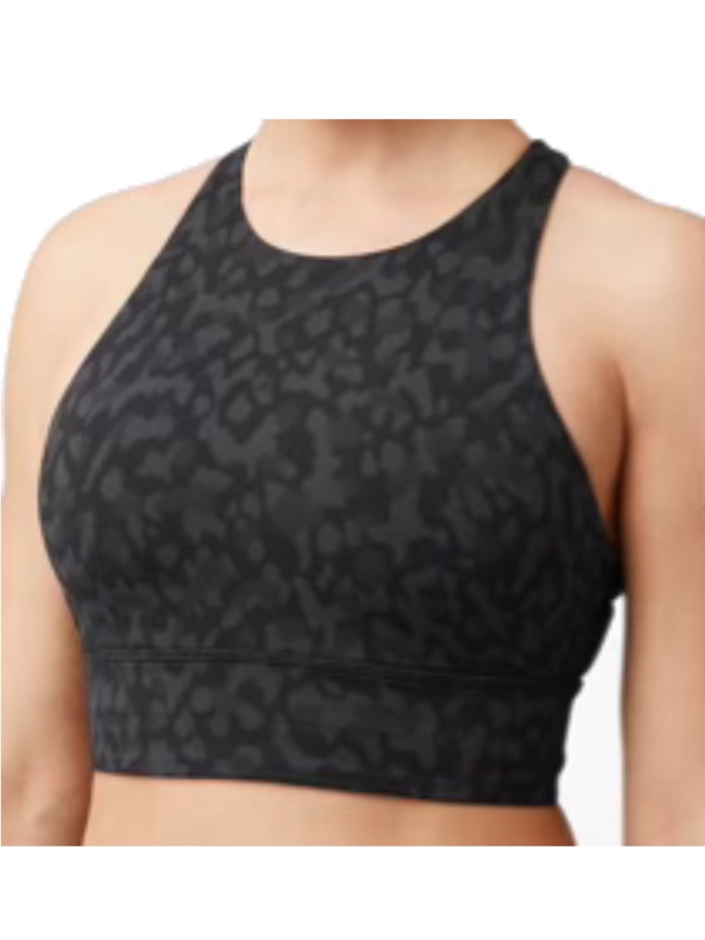 lululemon athletica Black Charcoal Camo High-Neck Sports Bra